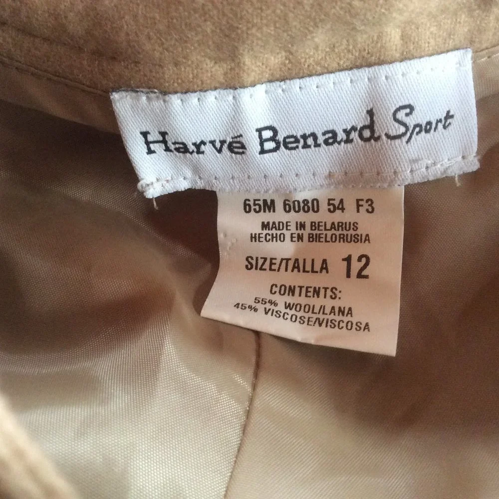 Harve Benard Vintage Wool Blend High Waist Lined Structured Trousers Size 12 - Picture 3 of 4